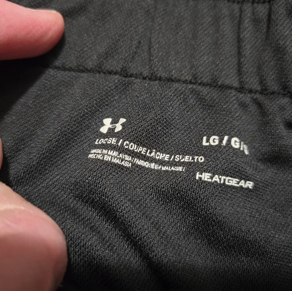 Under Armour Black Athletic Shorts with White Logo - Picture 8 of 10